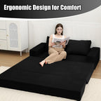 Convertible Sofa Bed Corduroy Folding Floor Couch