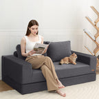 Convertible Sofa Bed Corduroy Folding Floor Couch