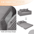 Convertible Sofa Bed Corduroy Folding Floor Couch