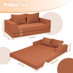 Convertible Sofa Bed Corduroy Folding Floor Couch