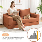 Convertible Sofa Bed Corduroy Folding Floor Couch