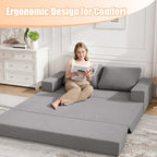 Convertible Sofa Bed Corduroy Folding Floor Couch