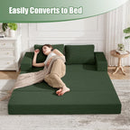 Convertible Sofa Bed Corduroy Folding Floor Couch