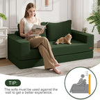 Convertible Sofa Bed Corduroy Folding Floor Couch