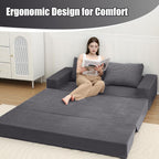 Convertible Sofa Bed Corduroy Folding Floor Couch