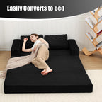 Convertible Sofa Bed Corduroy Folding Floor Couch