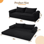 Convertible Sofa Bed Split Floor Boneless Couch