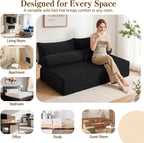 Convertible Sofa Bed Split Floor Boneless Couch