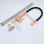 Copper Kitchen Tap Pull Down Sprayer Swivel Mixer