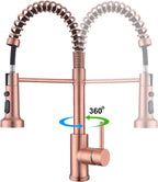 Copper Kitchen Tap Pull Down Sprayer Swivel Mixer