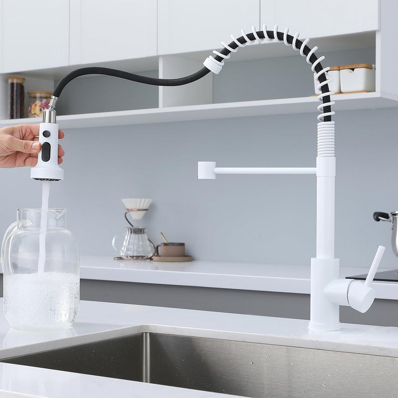 Copper Kitchen Tap Pull Down Sprayer Swivel Mixer