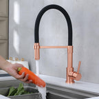 Copper Kitchen Tap Pull Down Sprayer Swivel Mixer