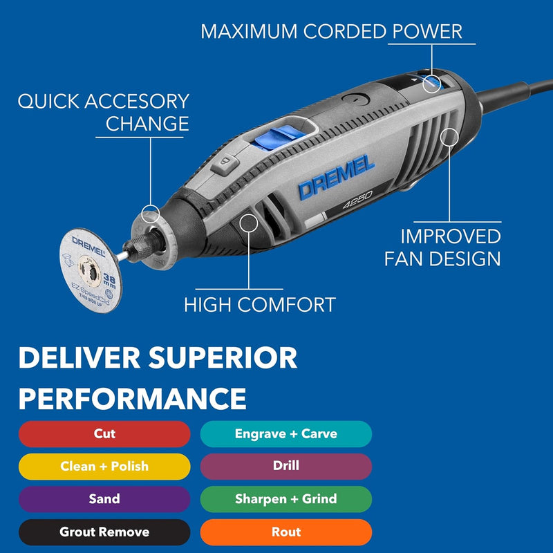 Corded 175W Rotary Tool Kit with Hard Case