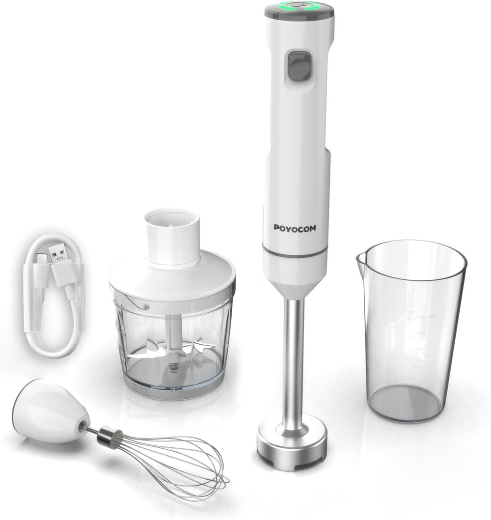 Cordless Hand Blender Variable Speed Immersion Rechargeable
