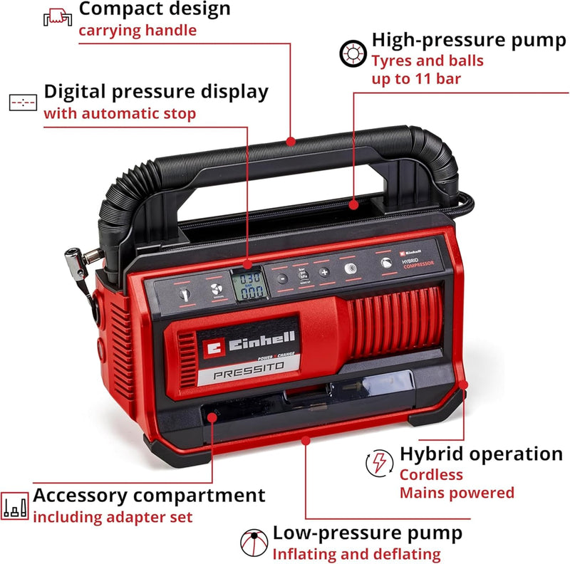 Cordless Hybrid Air Compressor 18V Pxc Without Battery