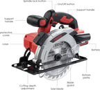 Cordless Laser Circular Saw with Electric Brake 4000RPM