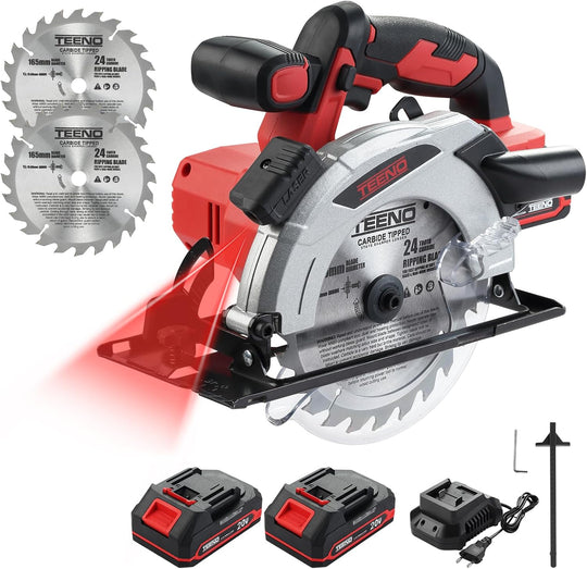 Cordless Laser Circular Saw with Electric Brake 4000RPM