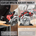 Cordless Laser Circular Saw with Electric Brake 4000RPM