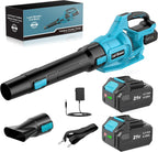 Cordless Leaf Blower 2 Batteries 4.0ah Garden 21V