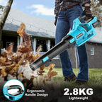 Cordless Leaf Blower 2 Batteries 4.0ah Garden 21V