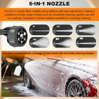 Cordless Pressure Washer 6-In-1 Portable Battery Power