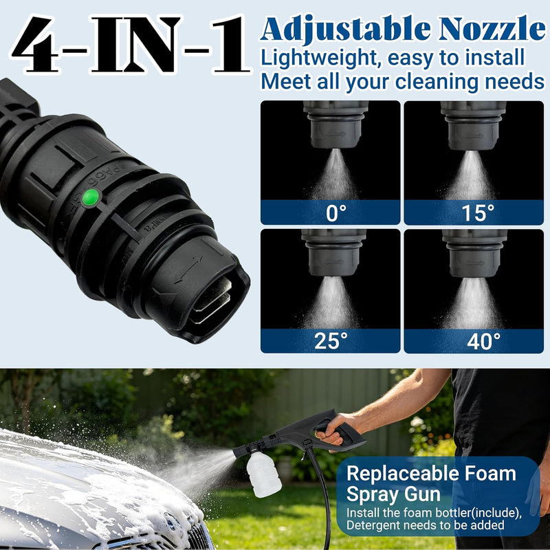 Cordless Pressure Washer with Foldable 3.4gal Tank 660PSI