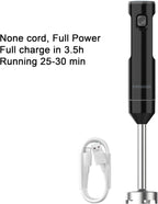 Cordless Variable Speed Hand Blender Immersion Rechargeable