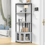 Corner Bar Cabinet with Glass Holder 4 Tier
