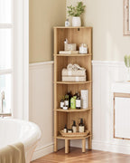 Corner Bookcase with 4 Levels Plant Shelf Display