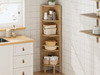 Corner Bookcase with 4 Levels Plant Shelf Display