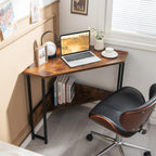 Corner Computer Desk Triangular Writing with Power Outlet