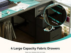 Corner Computer Desk with Drawers 120x80CM Reversible L