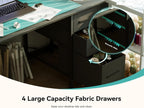 Corner Computer Desk with Drawers Reversible L
