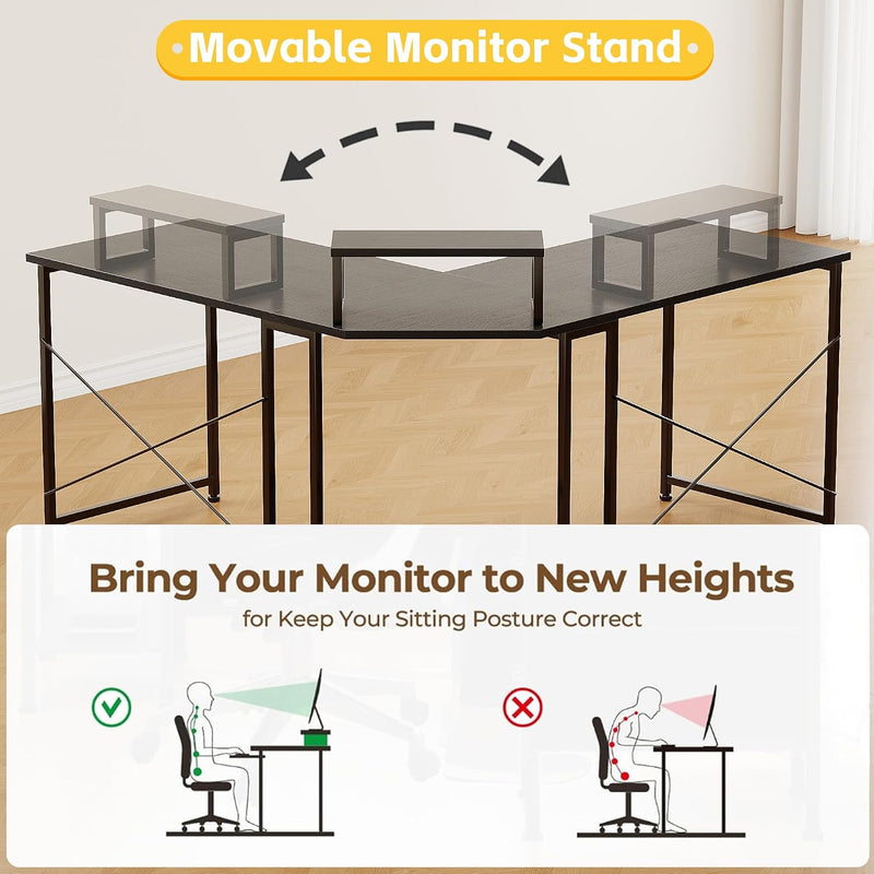 Corner Desk 50" L Shaped Gaming