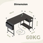 Corner Desk W. Power Outlets