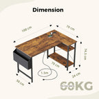 Corner Desk W. Power Outlets