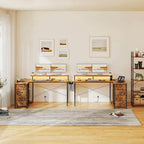 Corner Desk with 4 Drawers L Shaped Computer