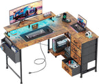 Corner Desk with 4 Drawers L Shaped Computer