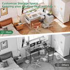 Corner Desk with 4 Drawers L Shaped Computer
