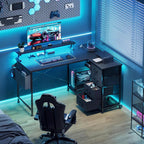 Corner Desk with 4 Drawers L Shaped Computer