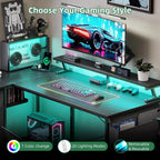 Corner Desk with 4 Drawers L Shaped Computer
