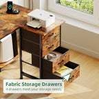 Corner Desk with 4 Drawers L Shaped Computer
