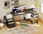 Corner Desk with Drawers 160x80CM L Shaped Computer