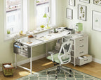 Corner Desk with Drawers L Shaped Computer