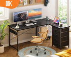 Corner Desk with Drawers L Shaped Computer 135