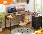 Corner Desk with Drawers L Shaped Computer 135