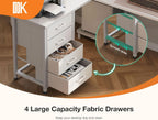 Corner Desk with Drawers Reversible L Shaped Computer