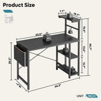 Corner Desk with Power Outlets Large Computer