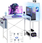 Corner Desk with Power Outlets Large Computer