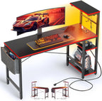 Corner Desk with Power Outlets Large Computer